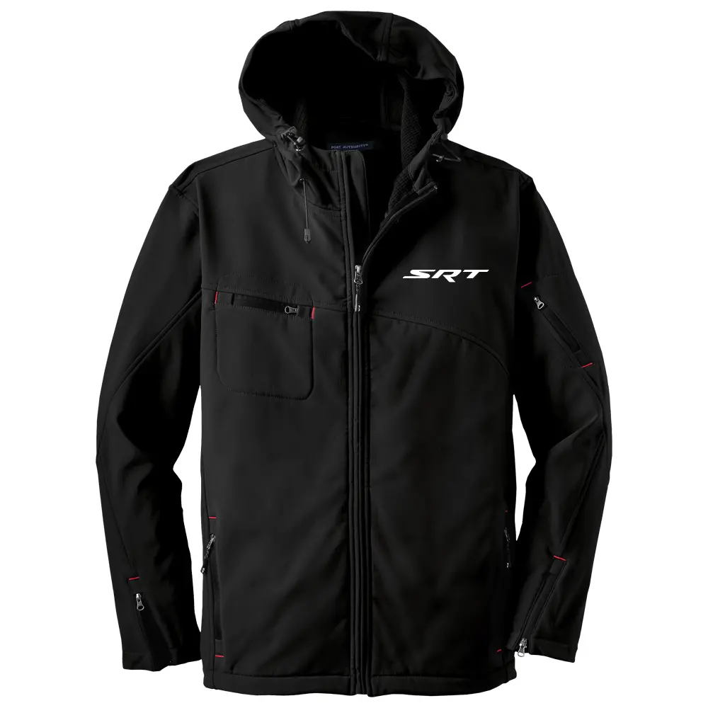 Mens Dodge® Srt Hooded Softshell Jacket - Black 1
