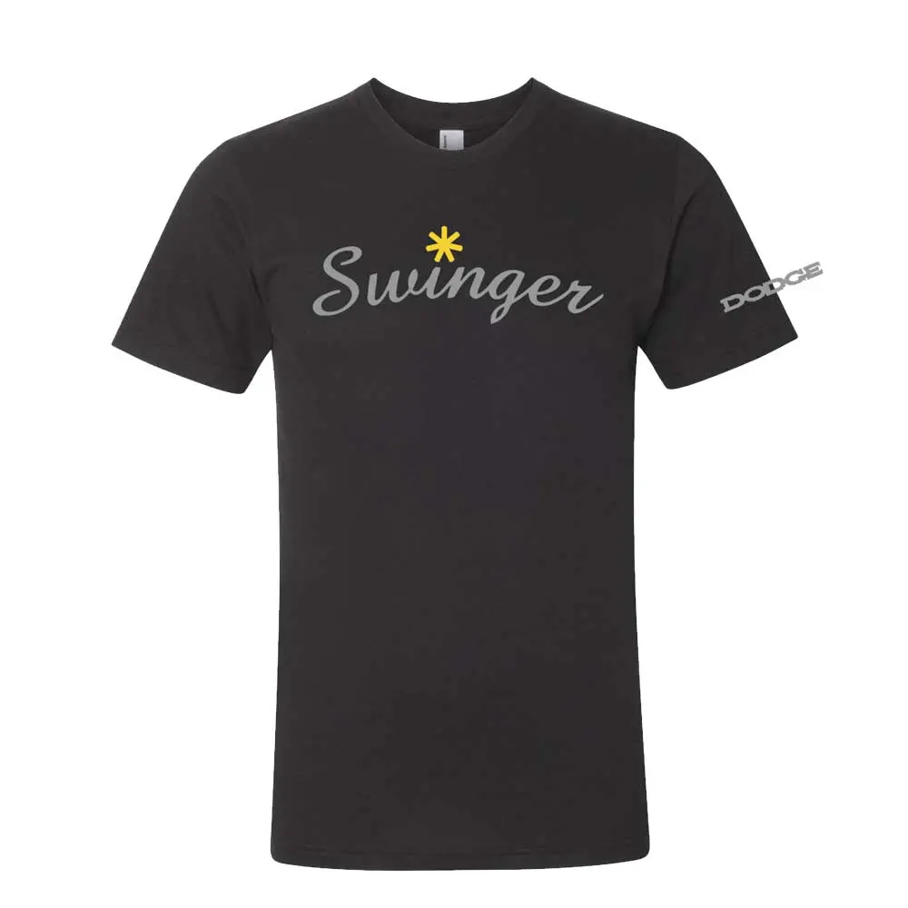 Mens T-Shirt Dodge Swinger (Black) 1