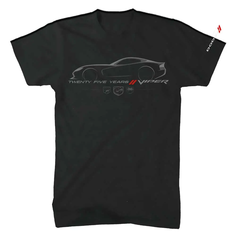 Mens T-Shirt Dodge Viper 25 Years (Black) 1
