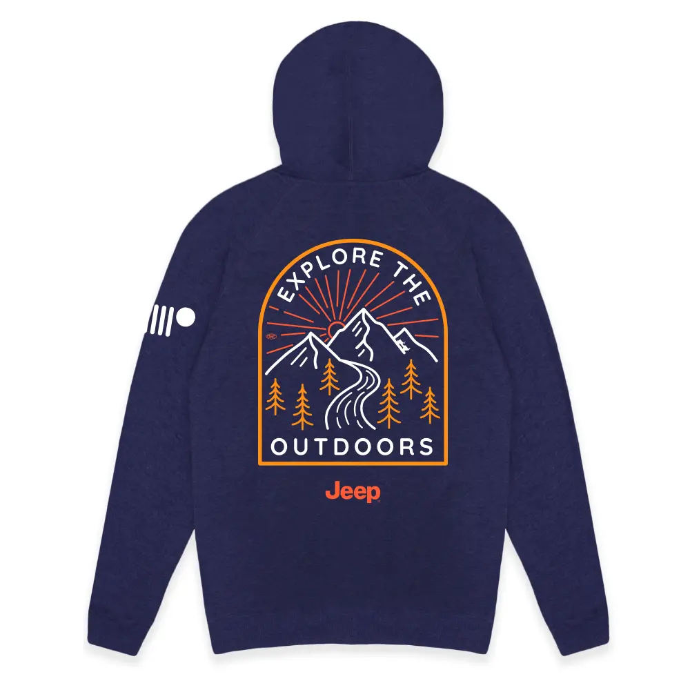Mens Jeep® Explore The Outdoors Zip French Terry Hooded Sweatshirt 1