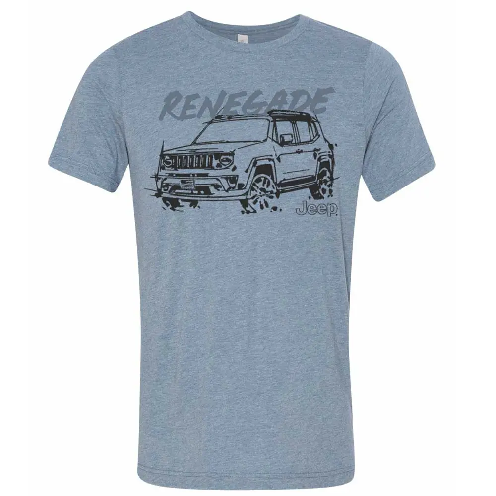 Mens T-Shirt Jeep® Renegade - Ldd Series - Triblend Lake Blue 1