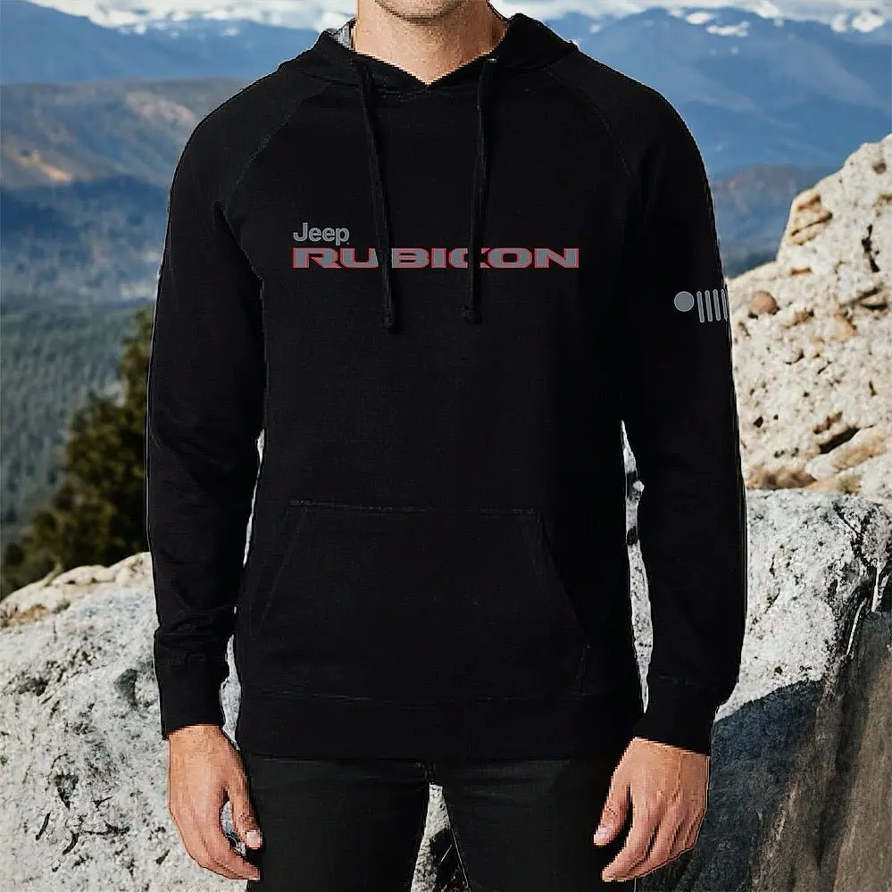 Mens Jeep® Rubicon French Terry Hoodie - Black 1