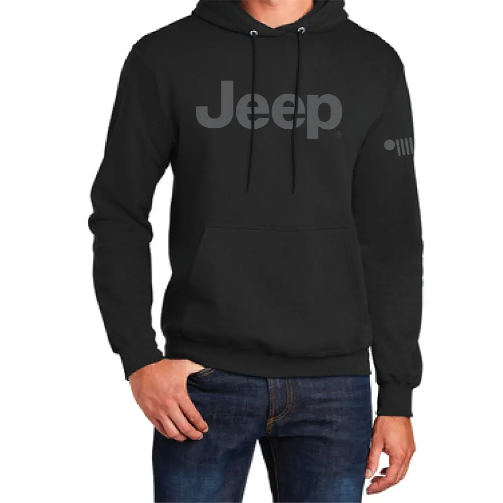 Mens Jeep® Text Blackout Hoodie - Blackout 1
