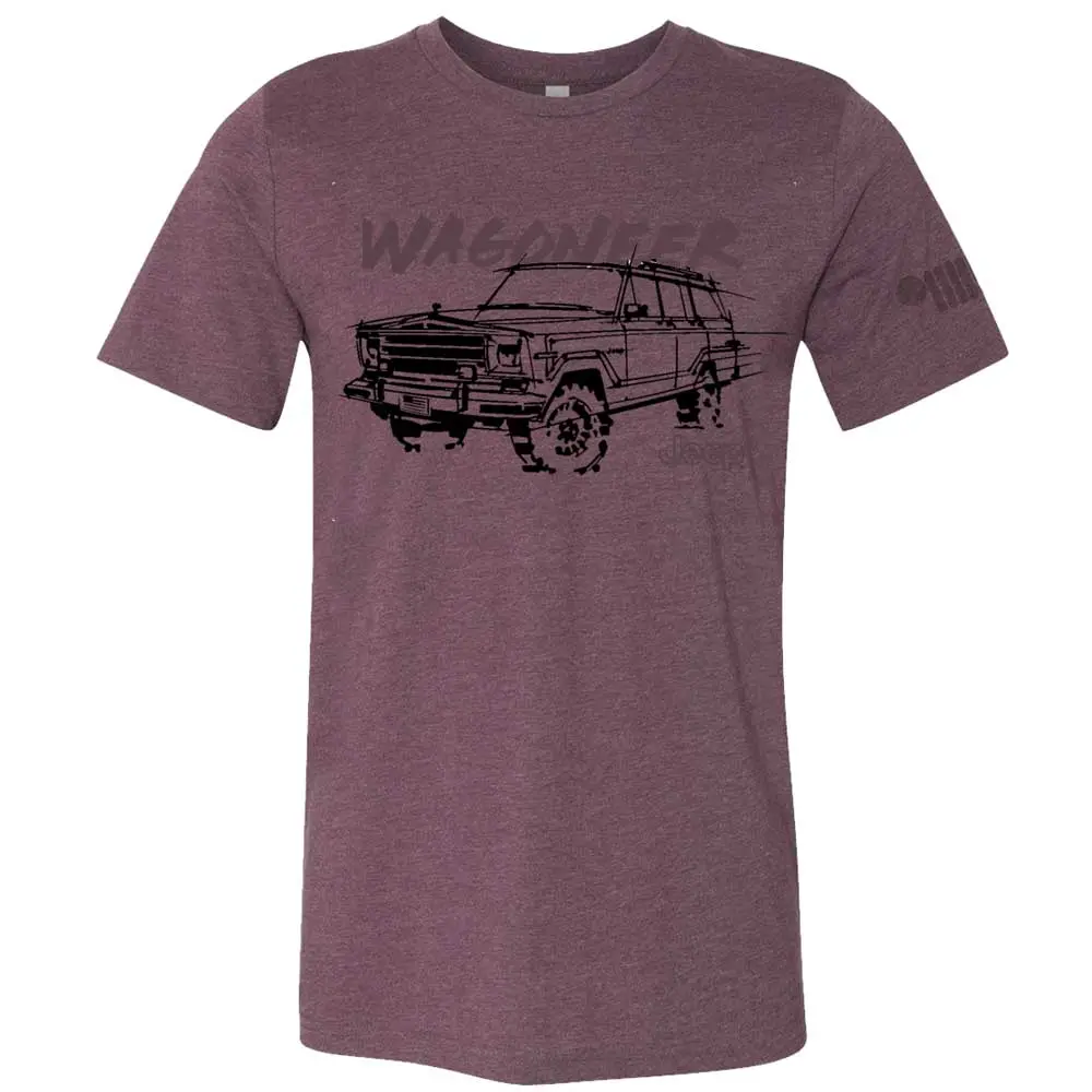 Mens T-Shirt Jeep® Wagoneer - Ldd Series - Triblend Burgundy 1
