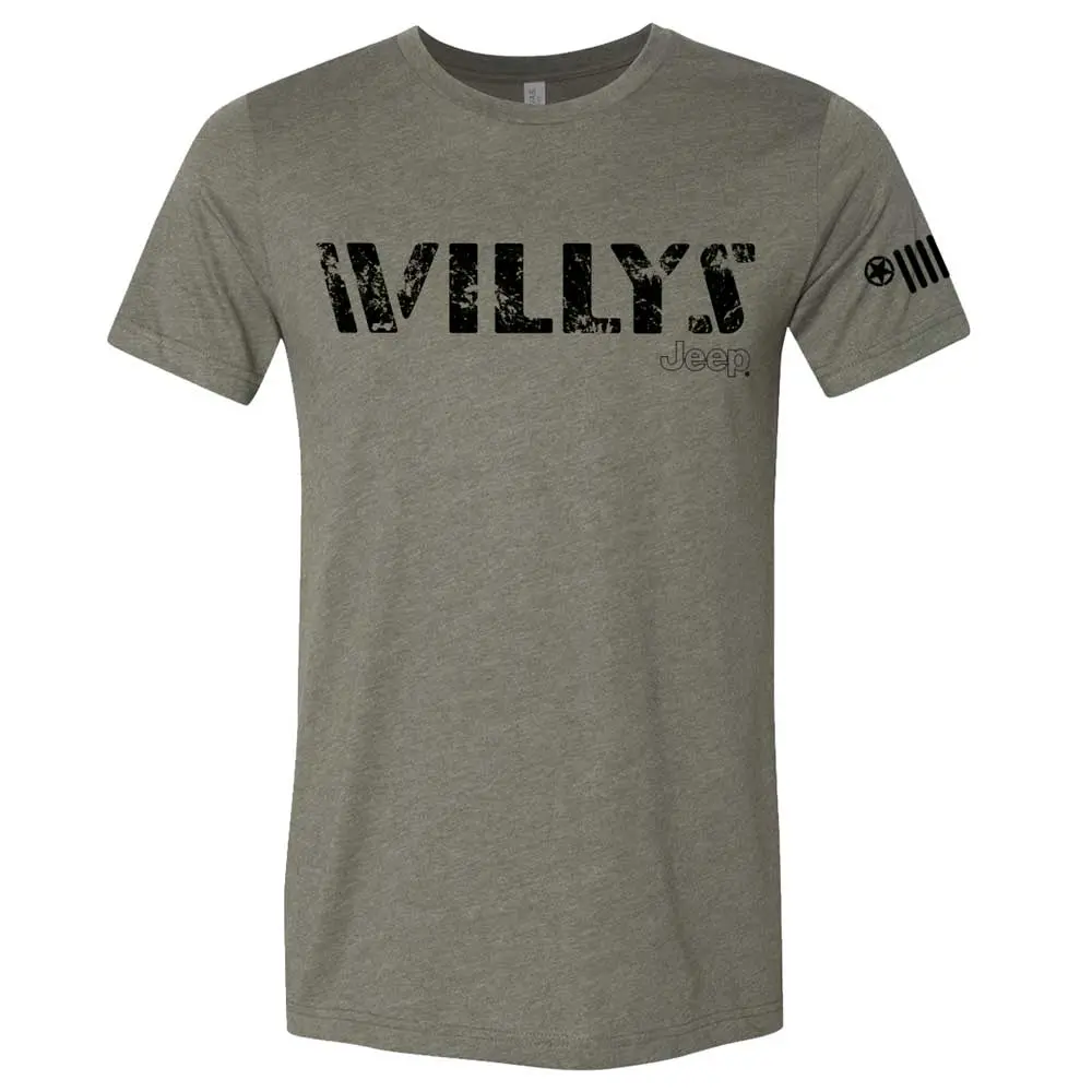 Mens T-Shirt Jeep® Willys - Military Green 1