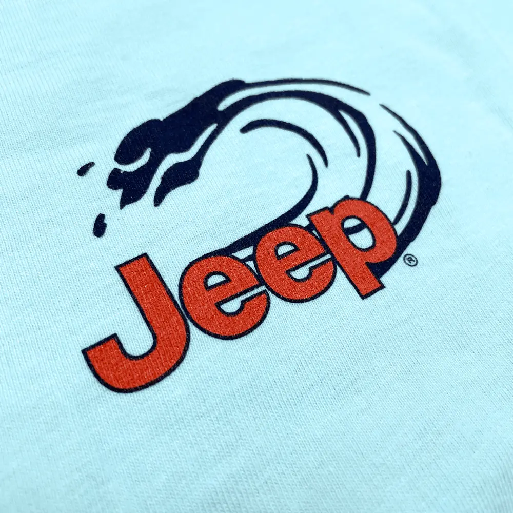 Mens T-Shirt Jeep® Wrangler Beachin' Good Time - Ice Blue Heather 3