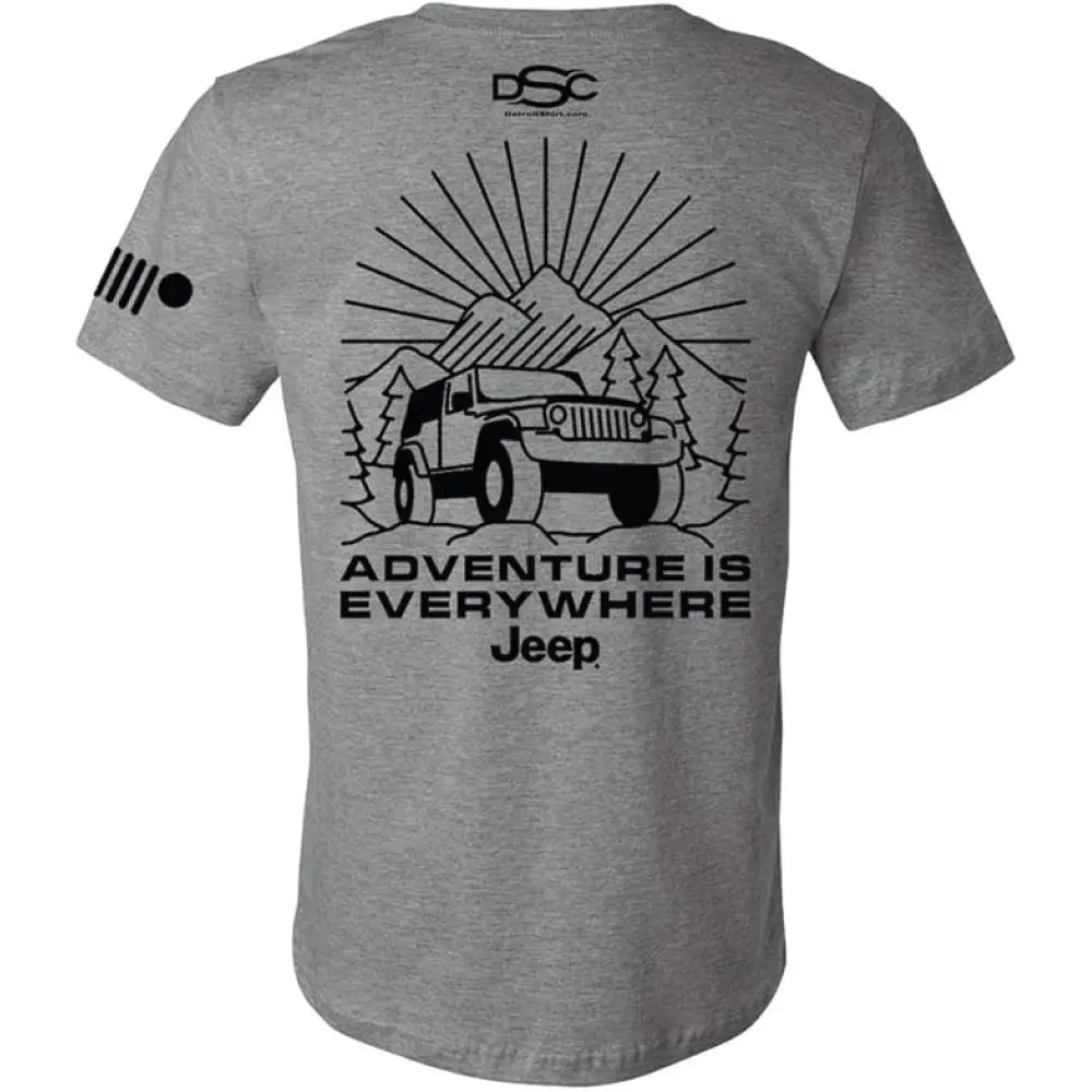 Mens T-Shirt Jeep® Wrangler Burst - Triblend Grey 1