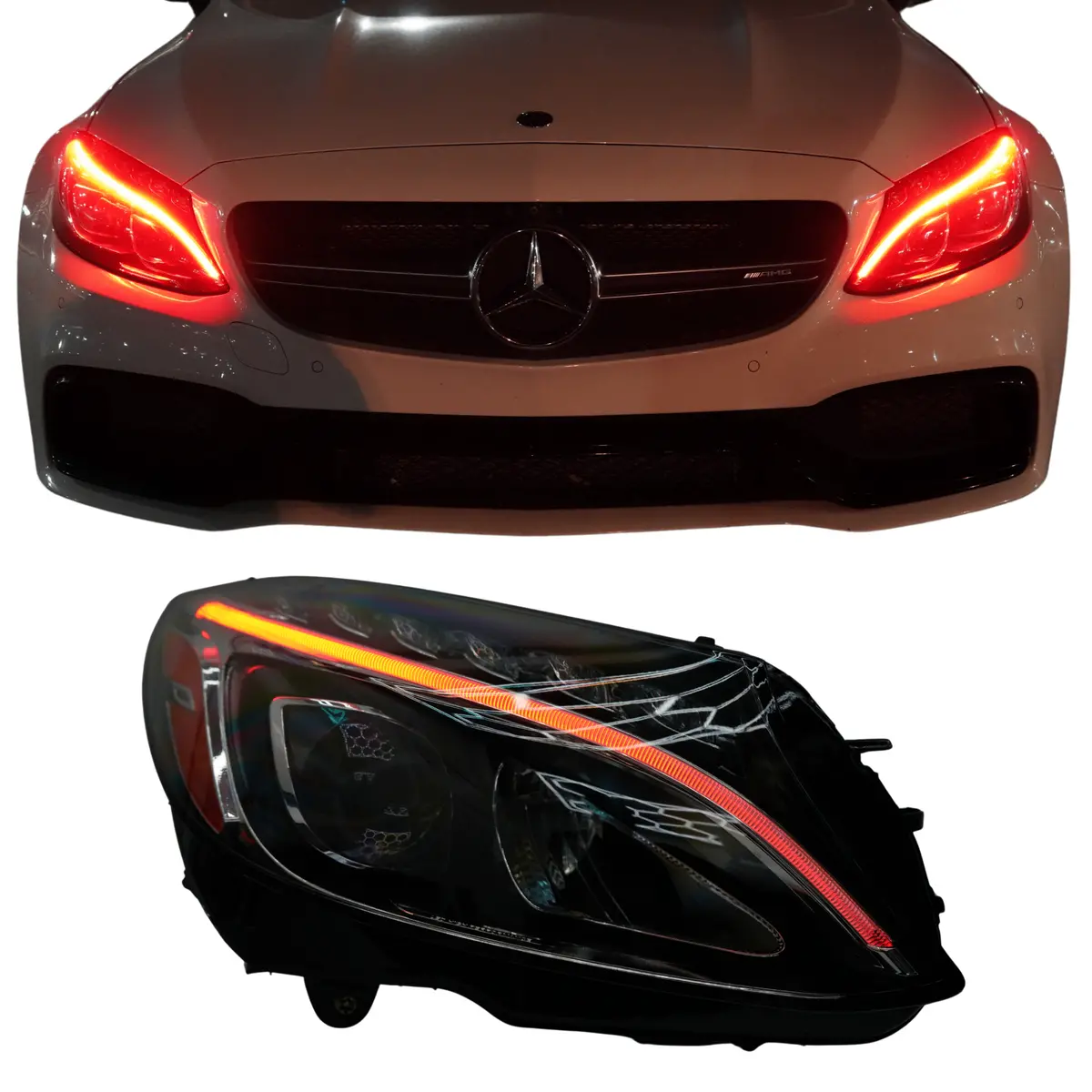 Mercedes Benz C-Class Rgbw Multicolor Drl Boards (2015-2023) 1