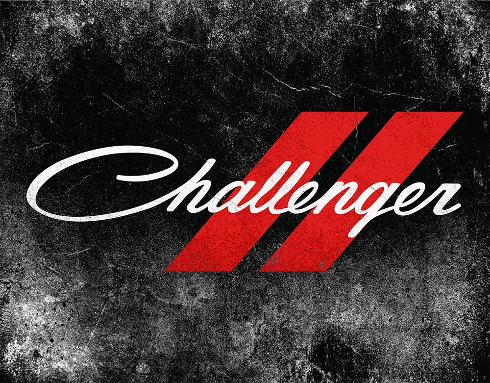 Metal Sign - Dodge Challenger Script 1