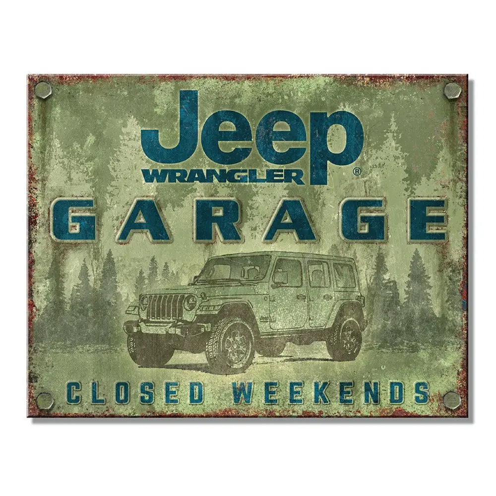 Metal Sign - Jeep Garage - Wrangler 1