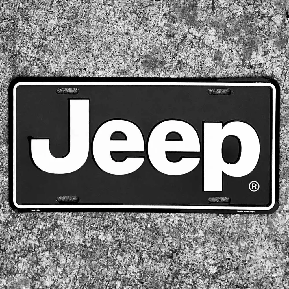 Metal Sign - Jeep License Plate 1