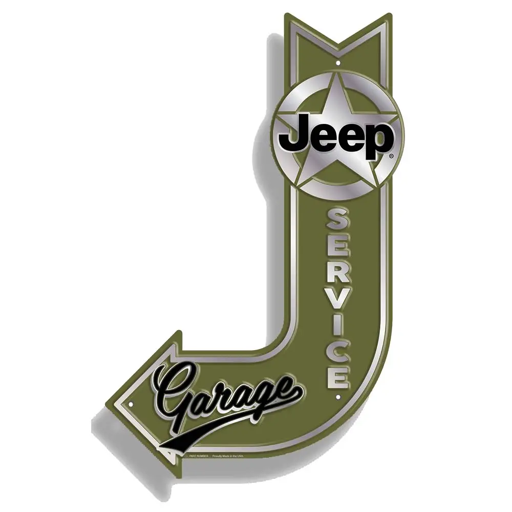Metal Sign - Jeep Service Garage J-Arrow 1