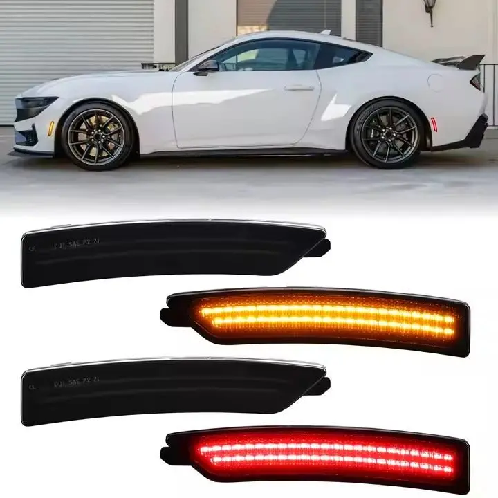 Mustang 24-26 Front/Rear Smoked Led Side Markers 1