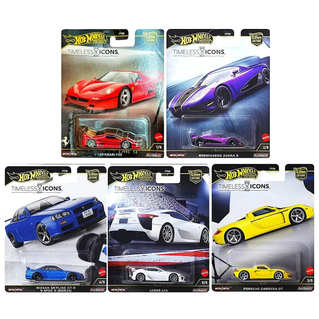 Hot Wheels 1:64 Car Culture 2025 N Case – Timeless Icons (+Hobby Protect Case) 1