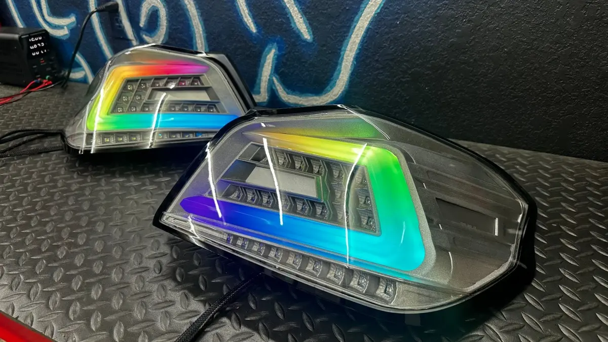 Ntxglow Clear Color Shifting Spec D Tail Lights (2015-2021 Subaru Wrx) 1
