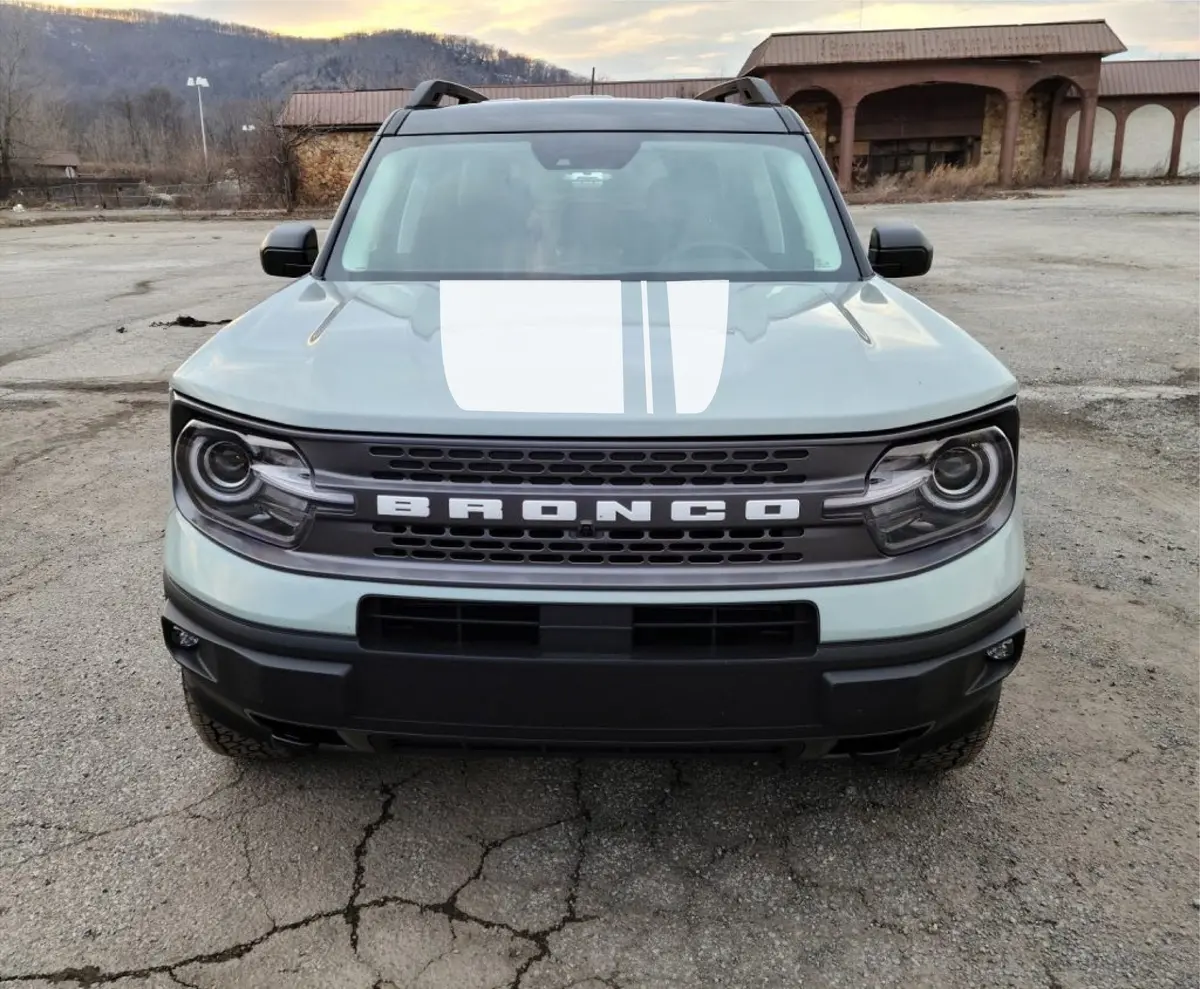 Offset Stripes Hood Decal Cover For 2021-2025 Ford Bronco Sport 3