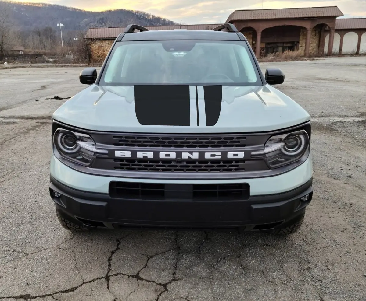 Offset Stripes Hood Decal Cover For 2021-2025 Ford Bronco Sport 1