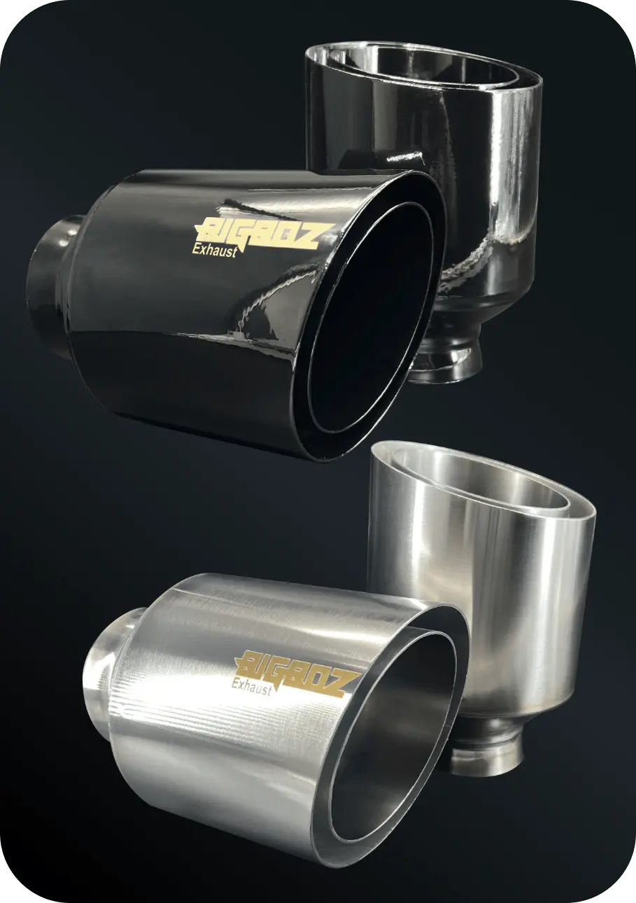 Open Double Wall 5 Inch Tip Set For (2015-2023 V8 Dodge Charger) 1