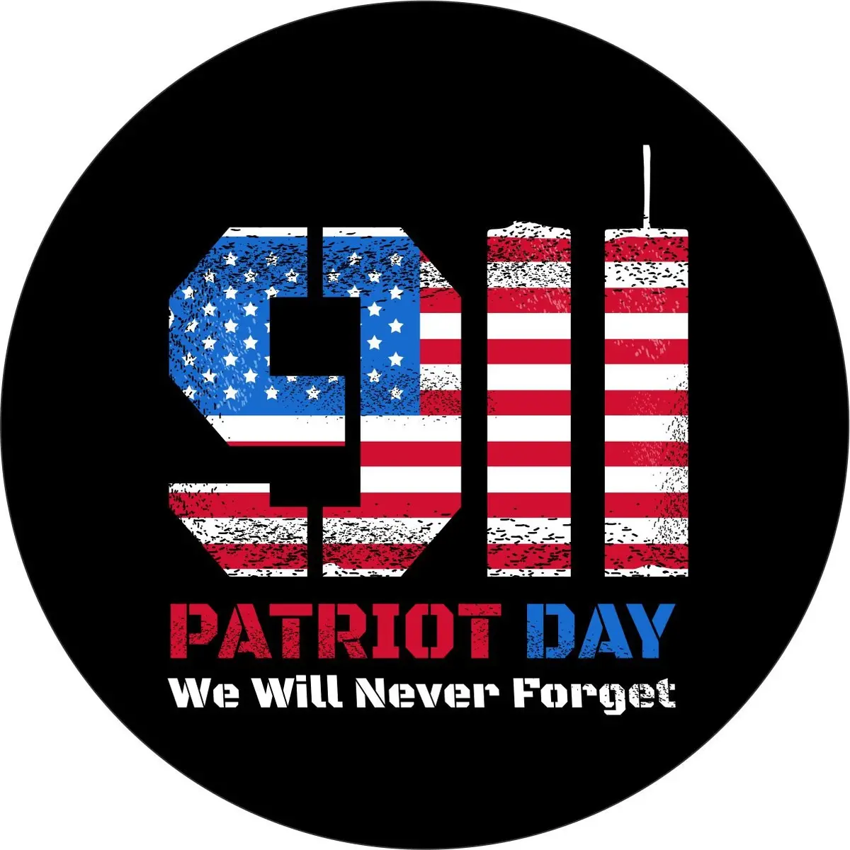 Patriot Day 911 Never Forget Spare Tire Cover 1