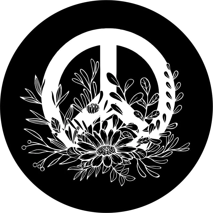 Peace Sign With Wildflowers 1