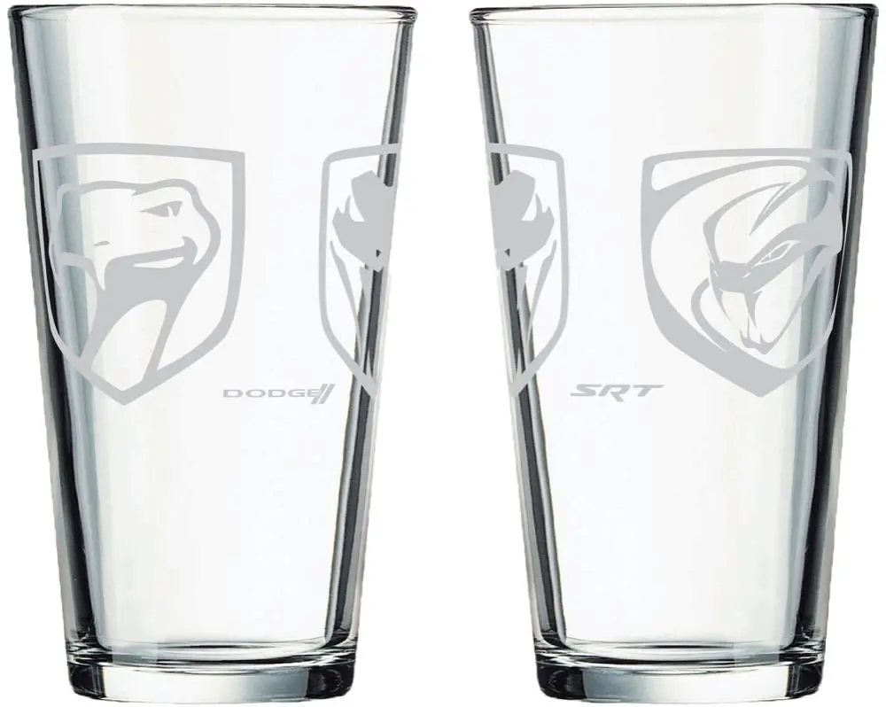 Pint Glass - Dodge Srt Viper Tri-Logo 1