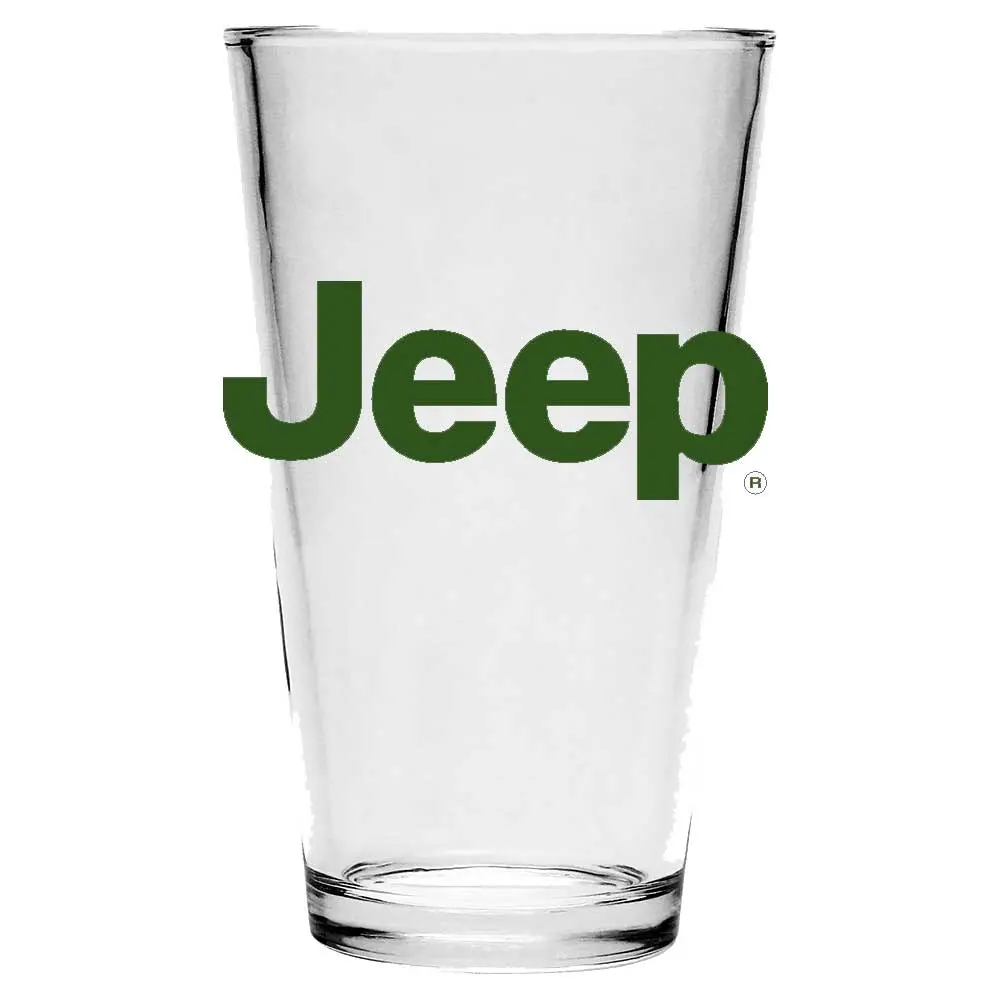 Pint Glass - Jeep Text (Jeep Green) 1