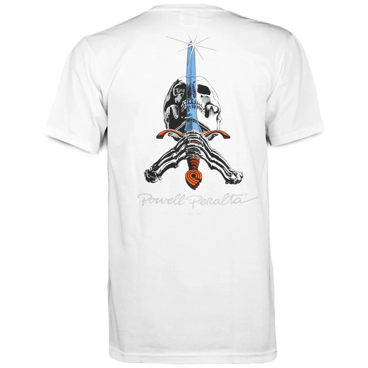 Powell-Peralta Skull And Sword T-Shirt - White 1