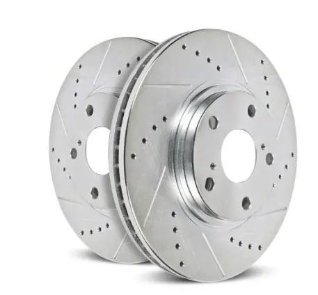 Powerstop Rear Brake Rotors, Drilled & Slotted 2005-2023 Challenger/Charger 5.7L 1
