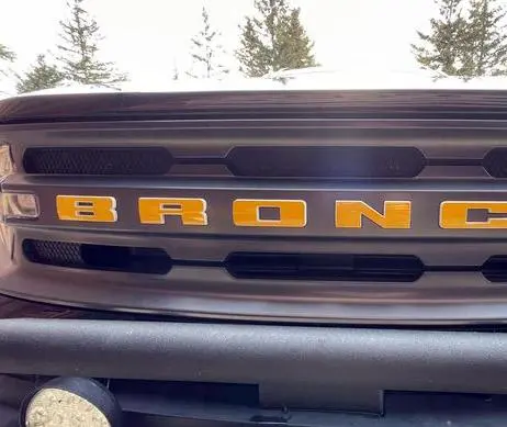 Premium Cast Vinyl Decal Letter Inlays For 2020-2026 Bronco/Bronco Sport Grille 1