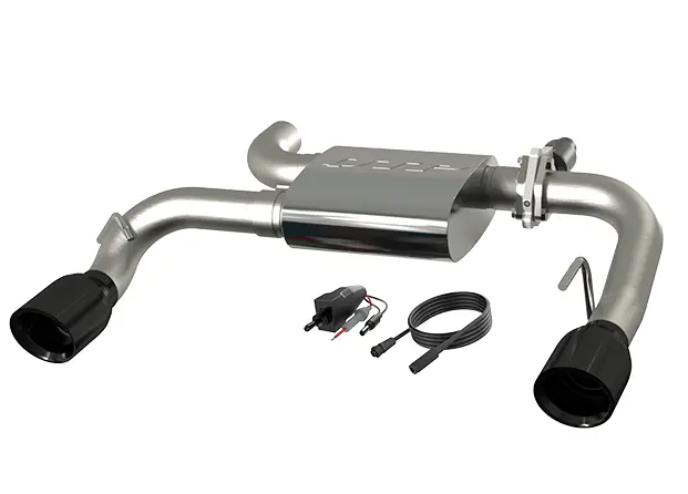 Qtp Screamer Axle-Back, Black Tips 2021-2023 Bronco 2.3L/2.7L 1