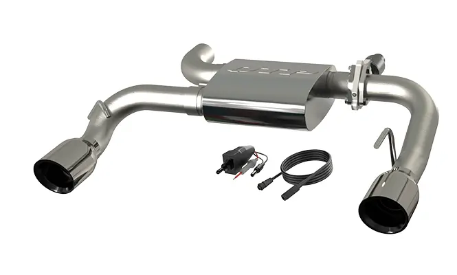 Qtp Screamer Axle-Back, Stainless Tips 2021-2023 Bronco 2.3L/2.7L 1