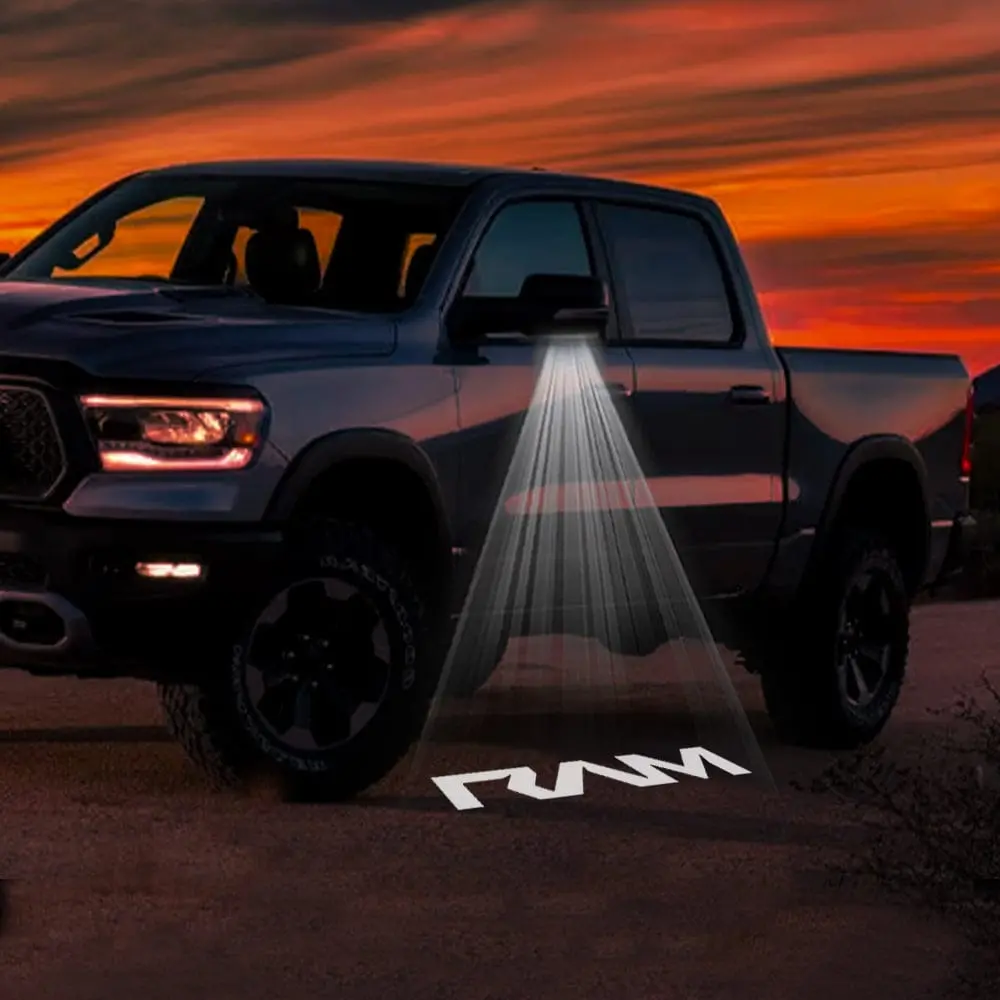 Ram 1500 3Rd/4Th/5Th Gen Premium Side Wing Mirror Puddle Lights Multiple Designs 2002-2026 1