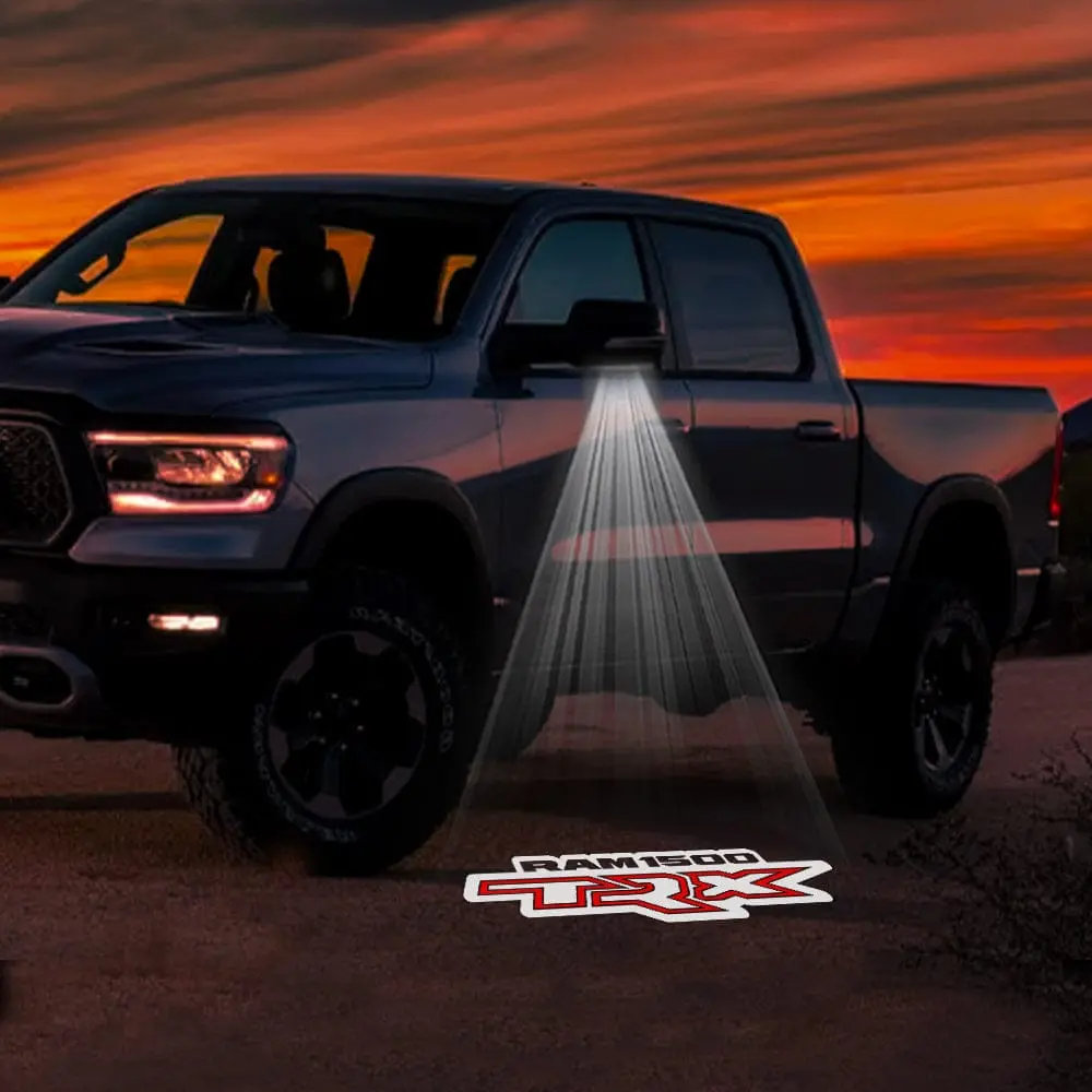 Ram Trx Premium Side Wing Mirror Puddle Lights Multiple Designs 2021-2024 1