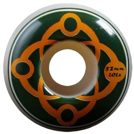 Satori Big Links Chainring – White and Green, 52mm Diameter