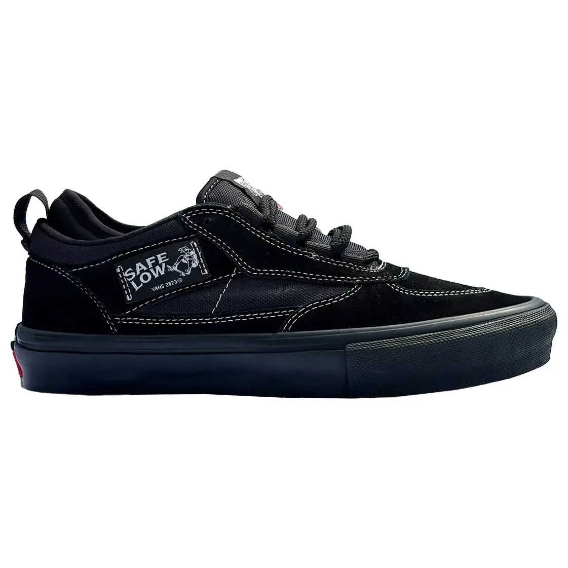 Vans Skate Safe Lo – Minimalist Black Canvas Low-Top Skate Shoes
