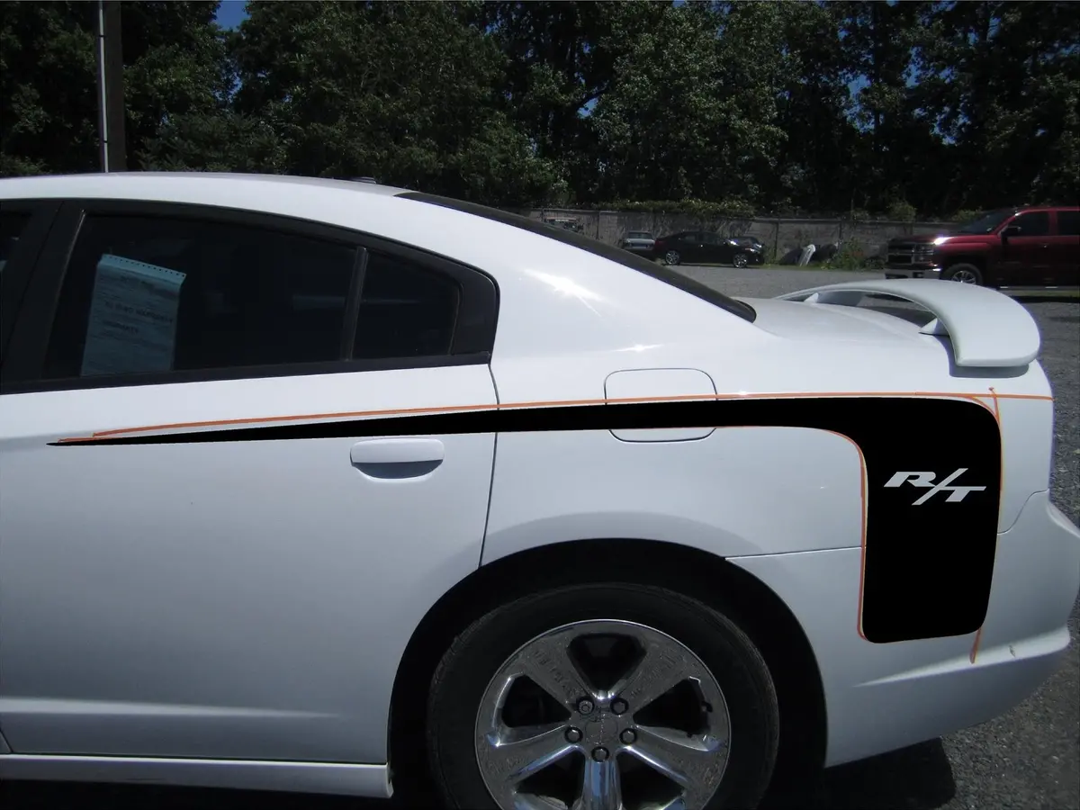 Reverse Hockey Stripe Decals For 2011 - 2021 Dodge Charger (X2) 1