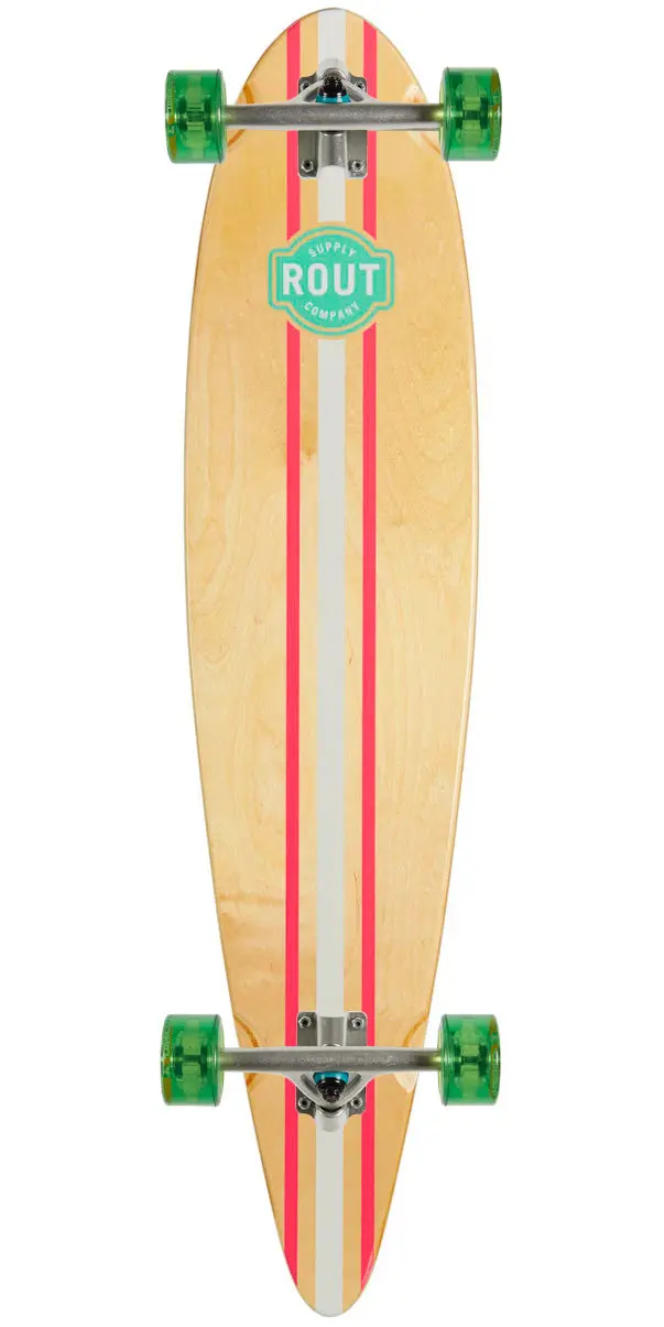 Rout Pinstripe Pintail Longboard Complete 1