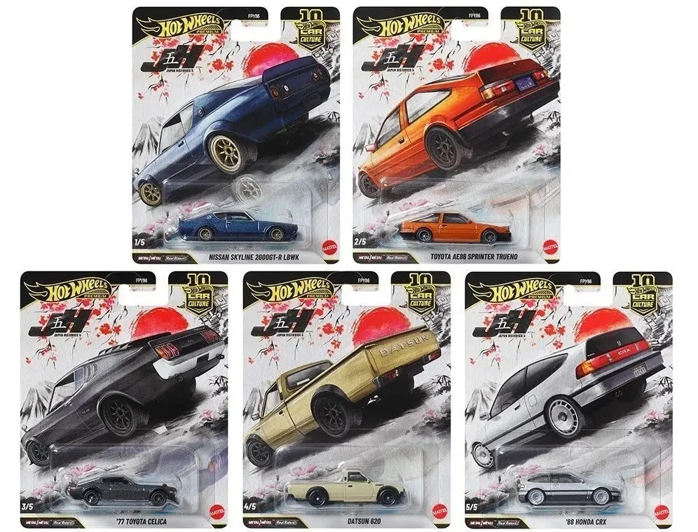 Hot Wheels 1:64 Car Culture 10Th Anniversary 2026 P Case – Japan Historics 5 Assortment 1