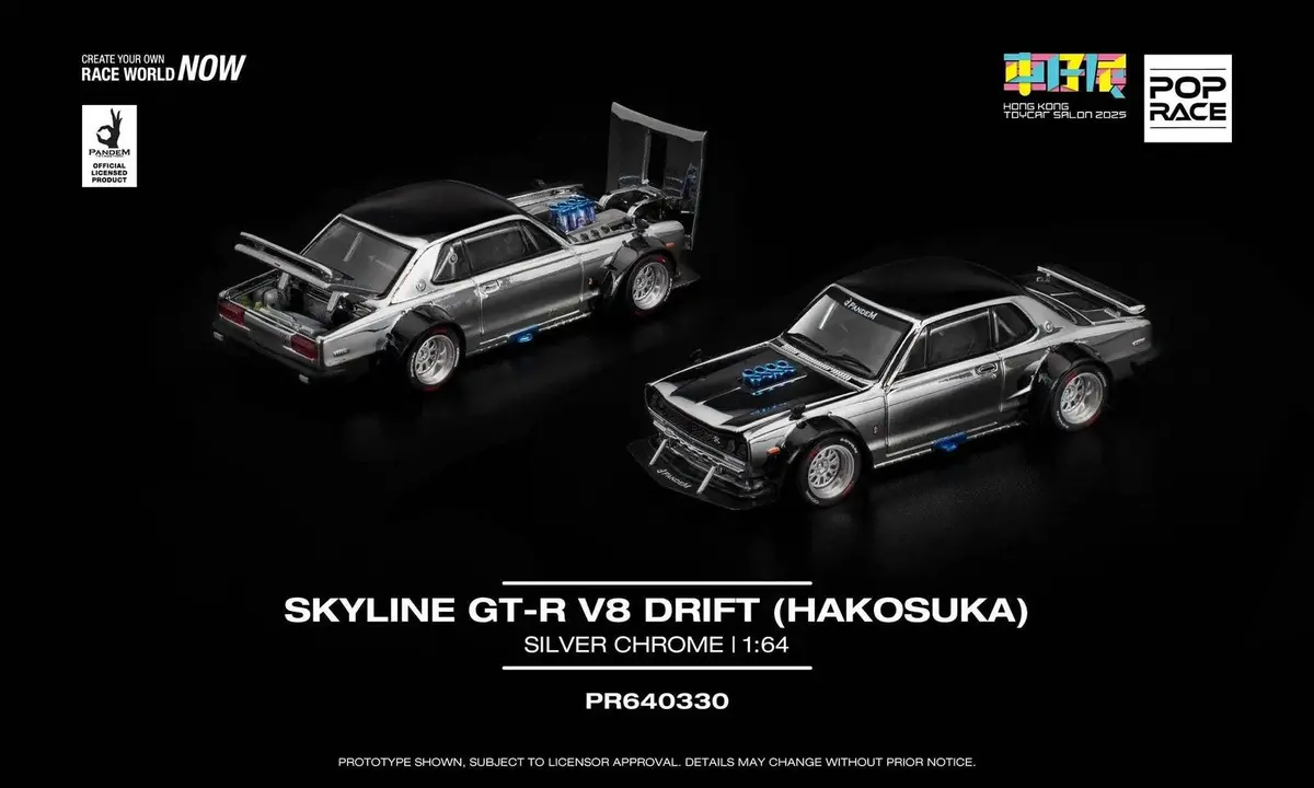 Pop Race 1/64 Skyline Gt-R V8 Drift (Hakosuka) 1