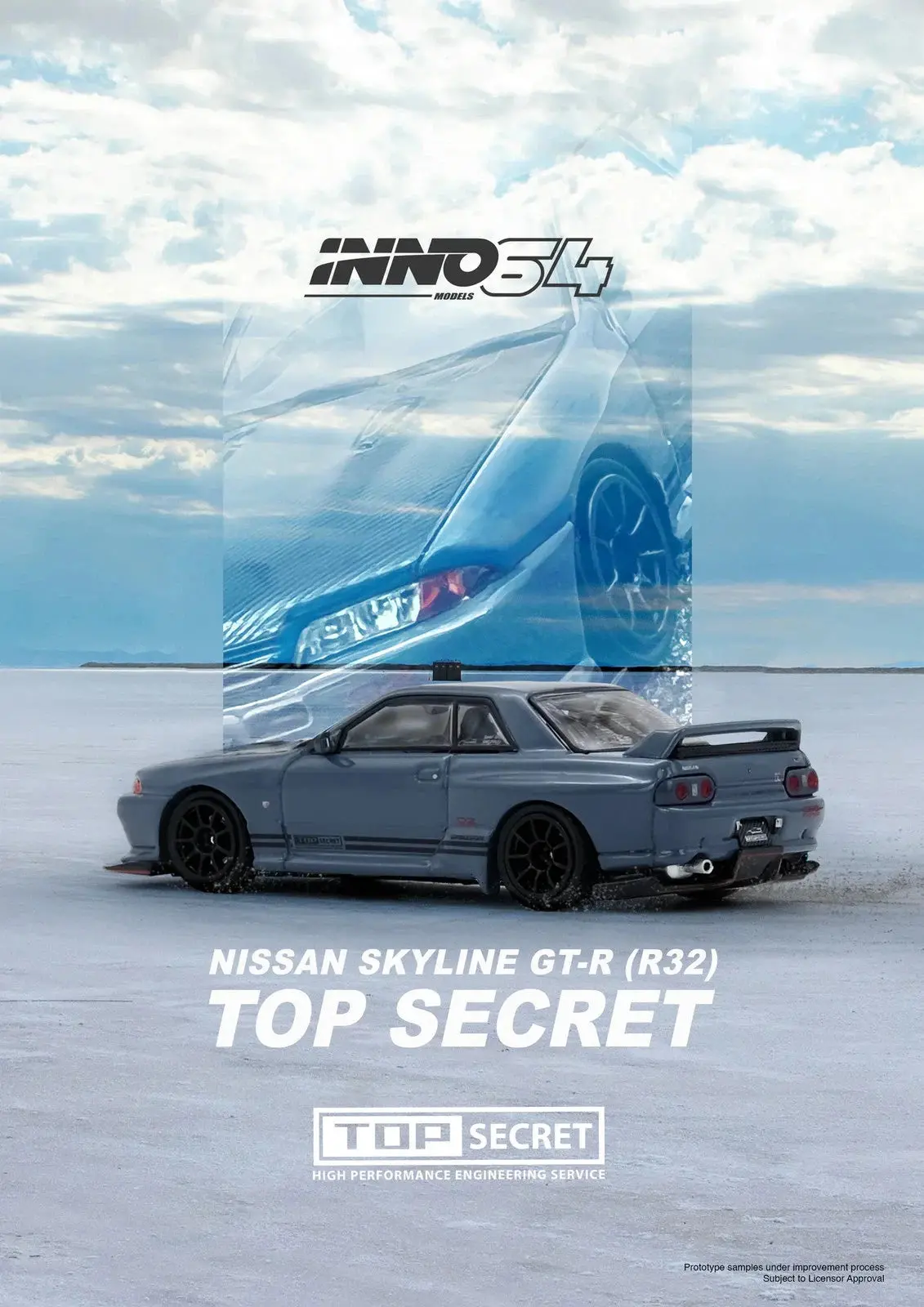 Inno64 1/64 Top Secret (R320 Gt-R Stealth Grey 1
