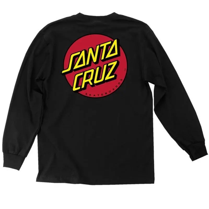 Santa Cruz Classic Dot Long Sleeve T-Shirt - Black 1