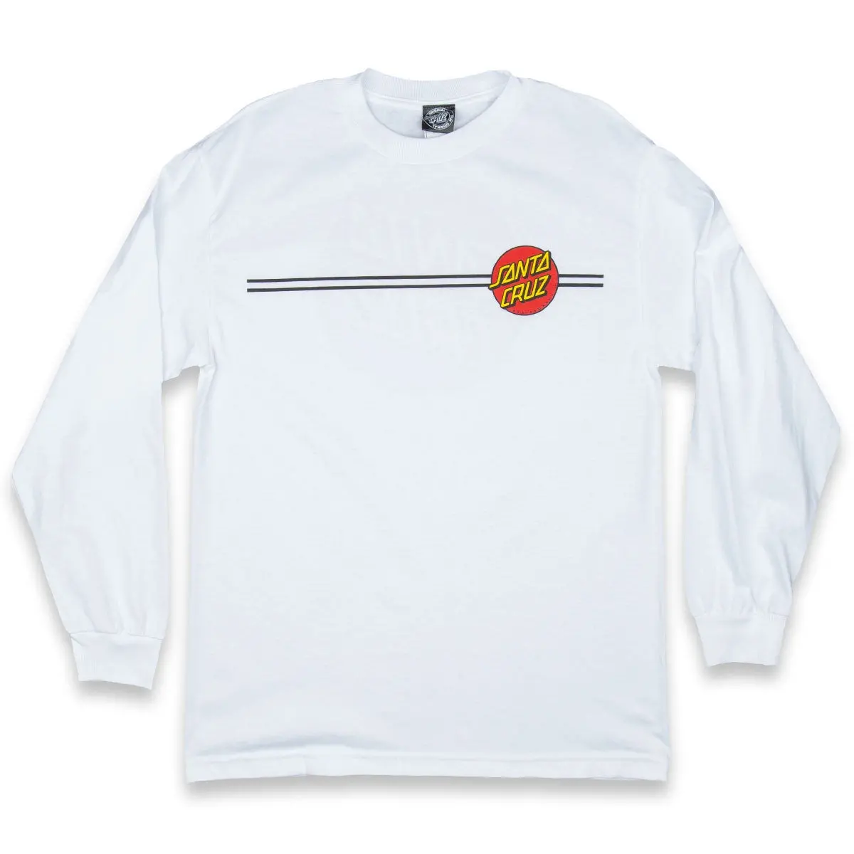 Santa Cruz Classic Dot Long Sleeve T-Shirt - White 1
