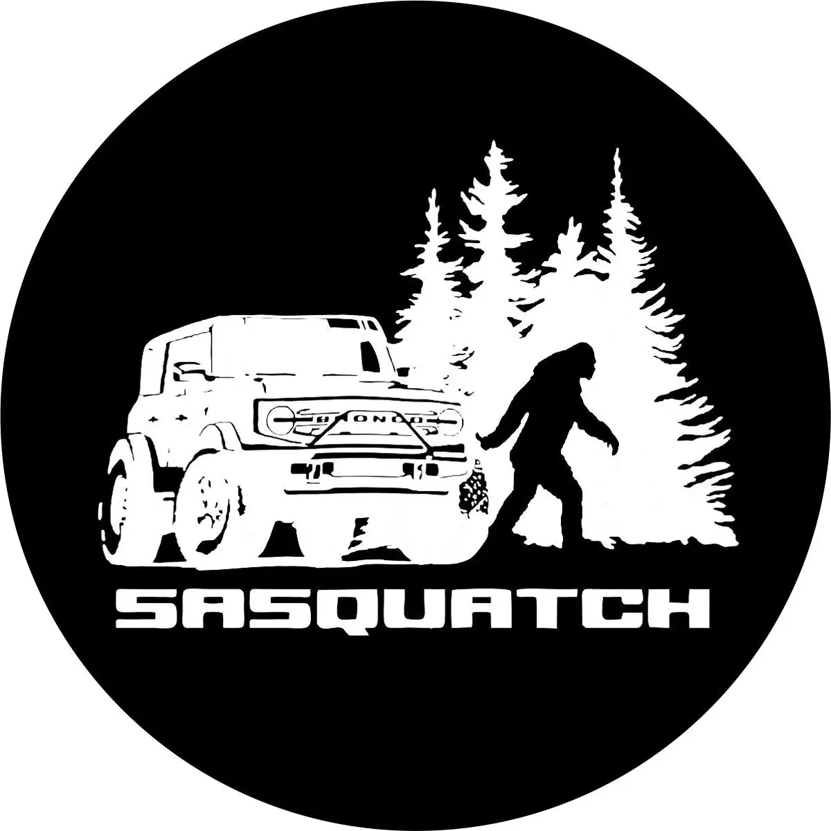 Sasquatch Or Bigfoot Spare Tire Cover For Bronco 1