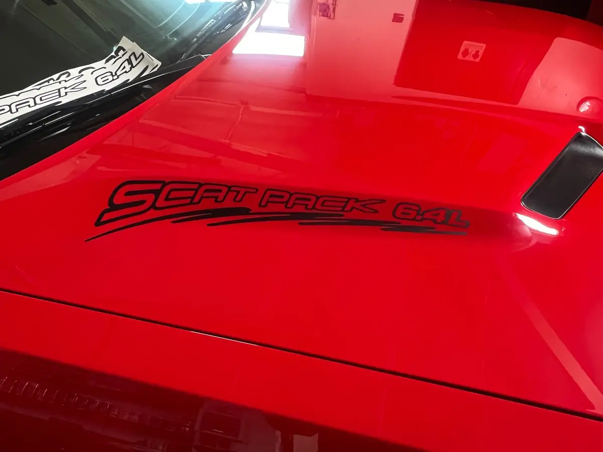 Scat Pack 6.4 Liter Hood Splash Decals For 2015-2024 Dodge Challenger/Charger (X2) 1