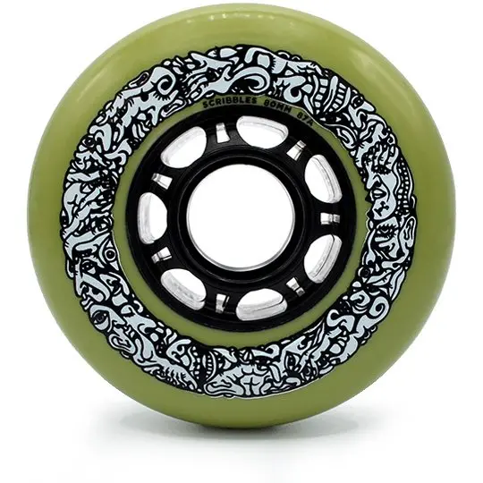Mushroom Blading Scribbles 80Mm 87A - Sold Per Wheel 1