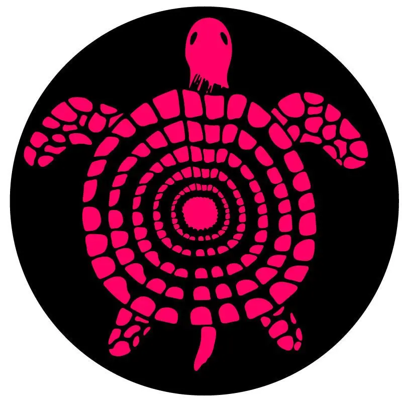 Sea Turtle - Pink Spare Tire Cover 1