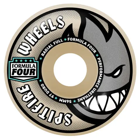 Spitfire Formula 4 Radial Skateboard Wheels – 58mm, 97A Hardness