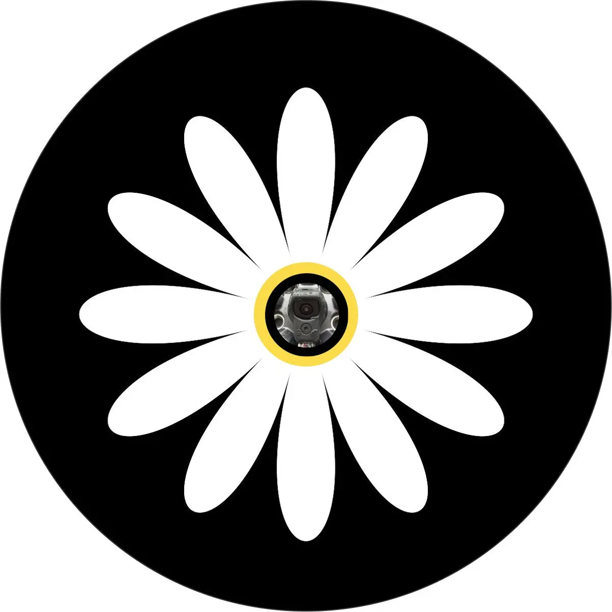 Simple & Plain Daisy Flower Spare Tire Cover For Jeep, Bronco, Rv, Van, Camper, & More 3