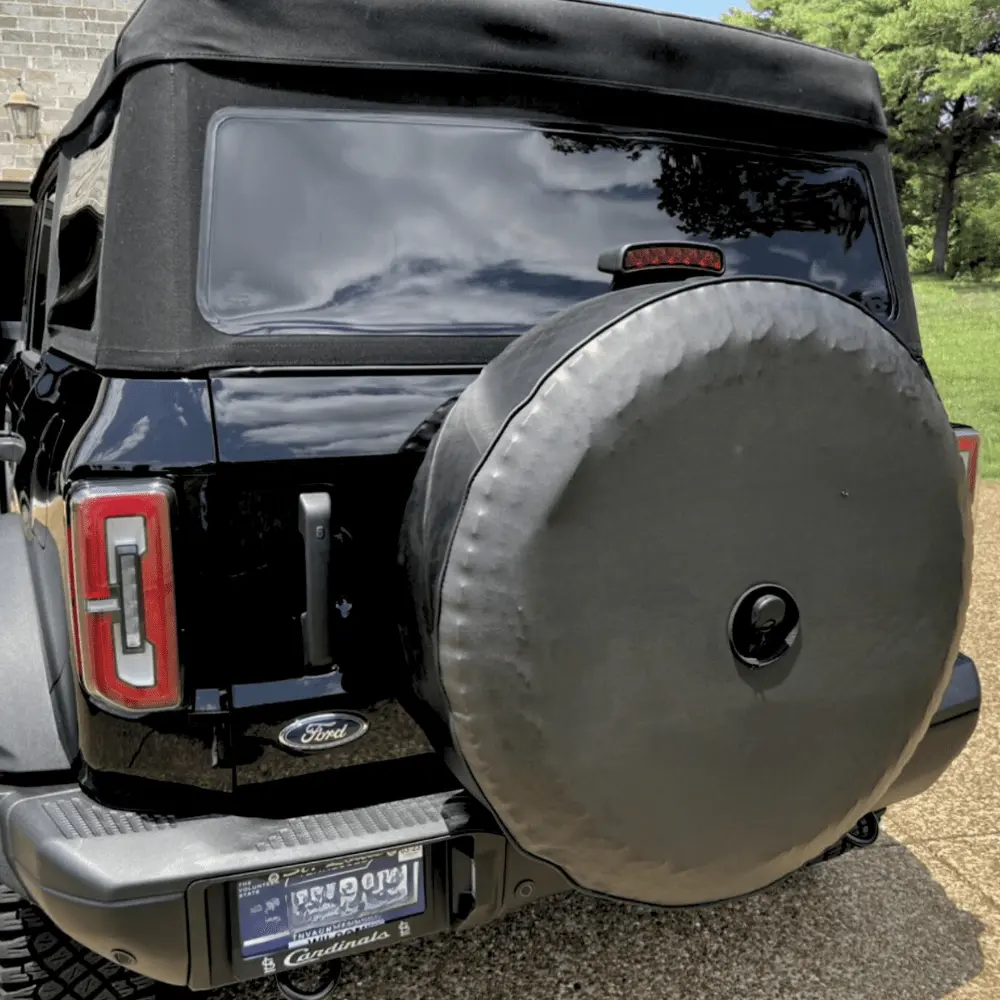 Simple Solid Black Spare Tire Cover For Jeep, Bronco, Rv, Camper, Vans, & More 3