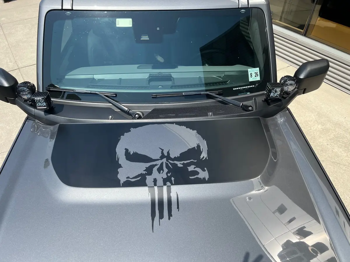 Skull Hood Decal For 2021-2025 Ford Bronco 1